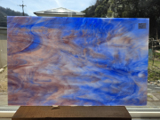 #643 ココモ/ブルー・ホワイト・パープル　サイズ：約400ｘ250ｍｍ