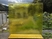 #423 YGアンキャット　イエロー　サイズ：約300ｘ300ｍｍ