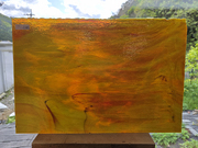 #440 YGアンキャット　オレンジ・グリーン　サイズ：約450ｘ300ｍｍ