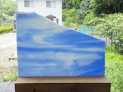 #805【OUTLET】ウィズマーク　ブルー・ホワイト・アンバー　サイズ：約300ｘ170ｍｍ