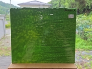 #687 ブルズアイ0141/ダークフォレストグリーン 膨張係数90(COE90) サイズ：約300ｘ260ｍｍ