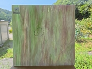 #871【OUTLET】WV06　ウィズマークバリューガラス/グリーン・パープル　サイズ：約300ｘ300ｍｍ
