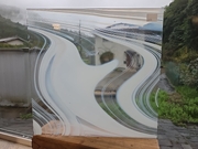 #815 スペクトラムBR-308　クリア/ホワイト　バロックー　サイズ：約300ｘ300ｍｍ