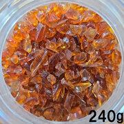 【旧在庫・お買い得品】OGTフリット F5-1108-F(Medium Amber Transparent）240ｇ　(COE96)《LP可》