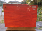 #174 ブルズアイ サーモンピンク 膨張係数90(COE90) サイズ：約260ｘ360ｍｍ