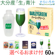 バーリィグリーン 60本 シェイカー&おまけ付 大分産の大麦若葉の生青汁 バーリーグリーン