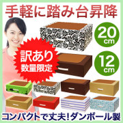 【訳あり】踏み台昇降  「ダンボールステップ 12cm 20cm」 日本製 丈夫でコンパクト スローステップ運動 【数量限定】