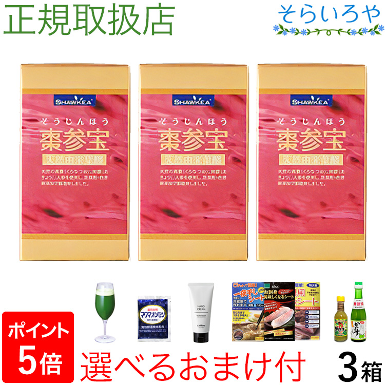 棗参宝 そうじんほう 100粒×3箱 棗（なつめ）の鉄分＋阿膠（コラーゲン） 徳潤