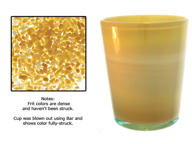 吹きガラス クグラー不透明 イエロー系