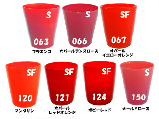 no.208 吹きガラスとラスタレッド 吹きガラス クグラー不透明 ライトレッド系