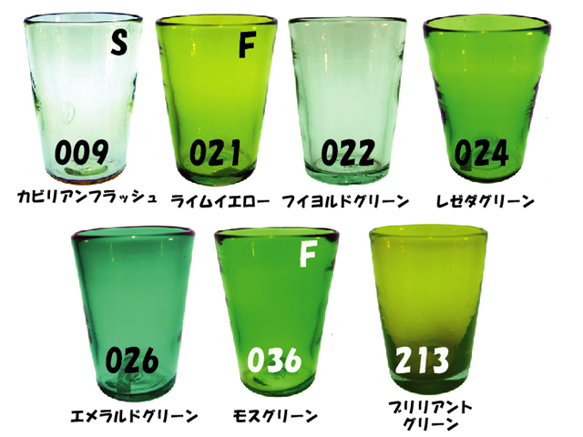 吹きガラス クグラー透明 ライトグリーン系