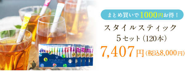スタイルスティック 5セット（120本）7,407円（税込8,000円）