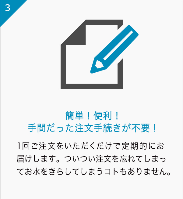 簡単！便利！手間だった注文手続きが不要！