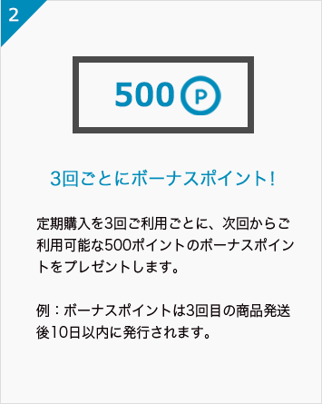 3回ごとにボーナスポイント！