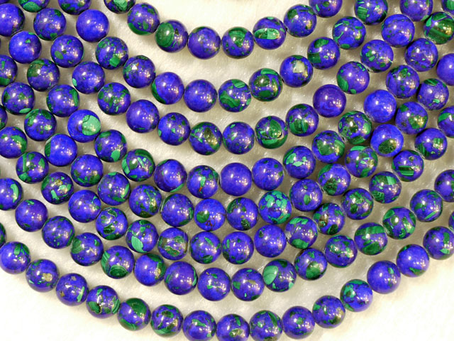 アズライトマラカイト　6ミリ　【bz-azumara-6 】【定型外可】