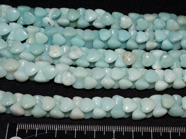 アマゾナイト　ハート型クロス　11ミリ　【bz-amazo-hx】【定型外可】