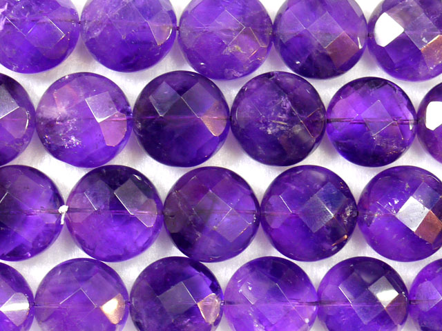 アメジスト　ボタン型縦穴カット　23ミリ×12ミリ　【bz-ame-botantate】【定型外可】