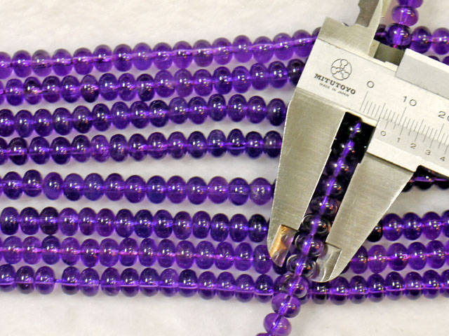 アメジスト 平ボタン型　7ミリ×4ミリ 【bz-ame-botan74】【定型外可】