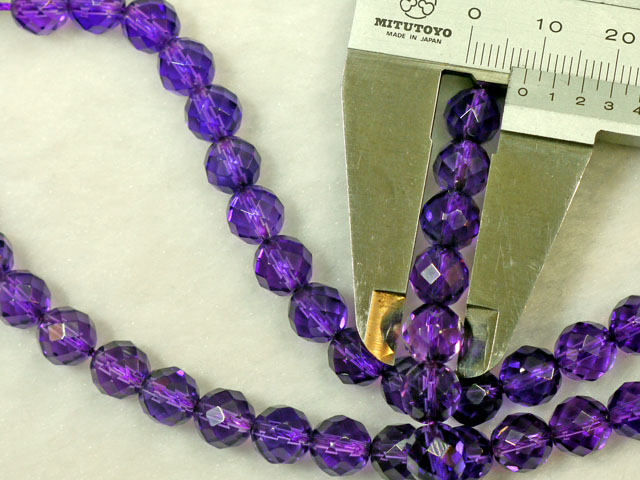 アメジスト  48面カット　8ミリ　【bz-ame48-8】【定型外可】