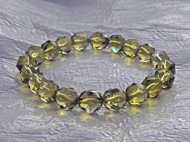 レモンクオーツ スターカット ブレスレット 10ミリ