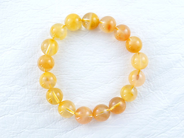 イエローファントムクオーツ　ブレスレット　11ミリ