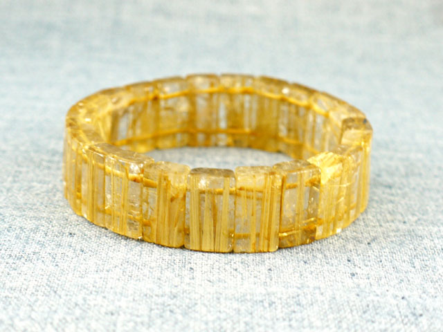 ゴールドルチル バングルブレスレット 【br-0197-goldrutilebangle】