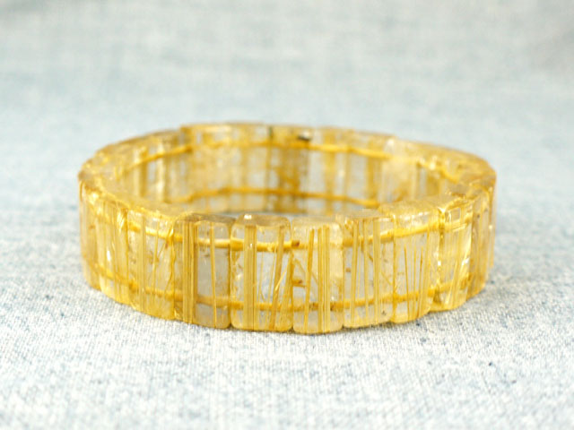 ゴールドルチル バングルブレスレット 【br-0198-goldrutilebangle】