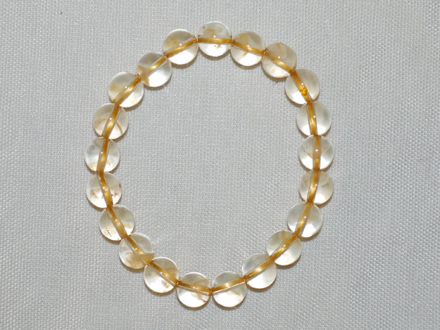 イエローファントムクオーツ　ブレスレット　9ミリ