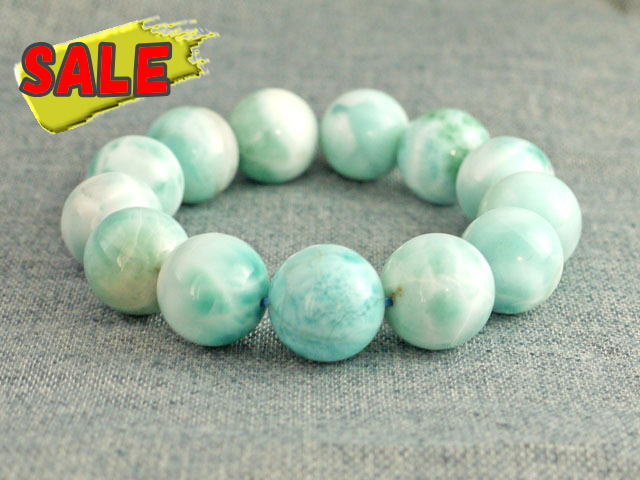 SALE ラリマー ブレスレット 16ミリ 【br-0215-larimar16mm】