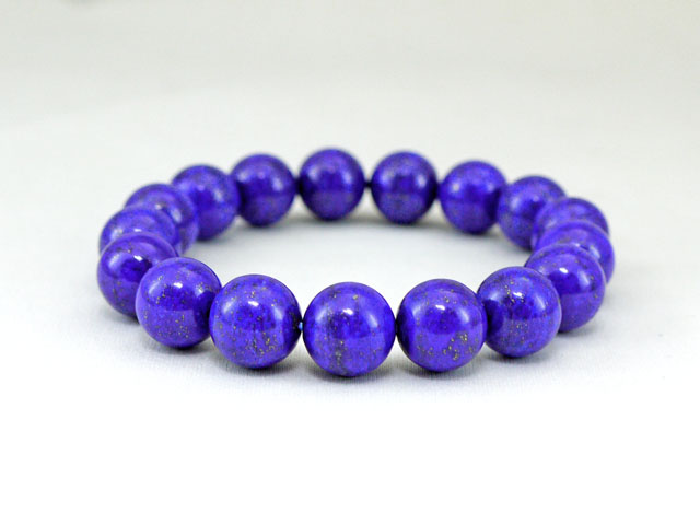 ラピスラズリ ブレスレット 12ミリ　【br-0223-lapis12mm】
