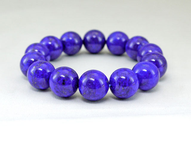 ラピスラズリ ブレスレット 16ミリ　【br-0224-lapis16mm】
