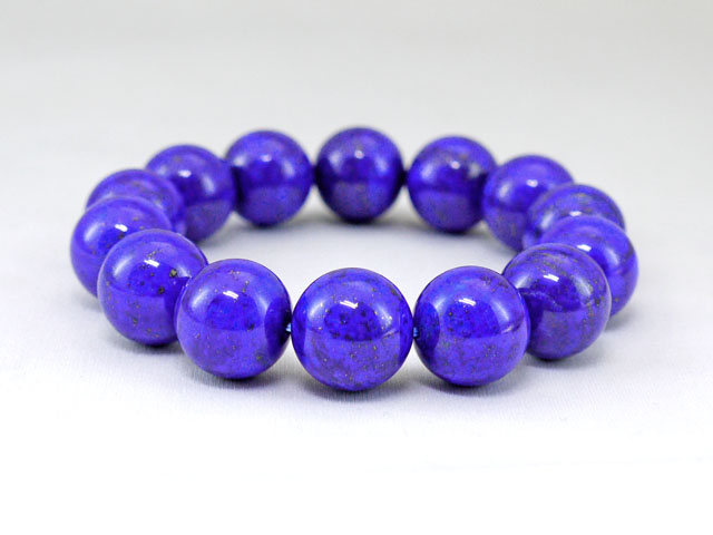 ラピスラズリ ブレスレット 16ミリ　【br-0225-lapis16mm】