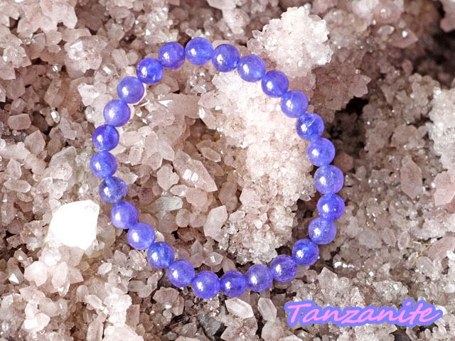 タンザナイト ブレスレット 7ミリ　【br-0230-tanzanite7mm】