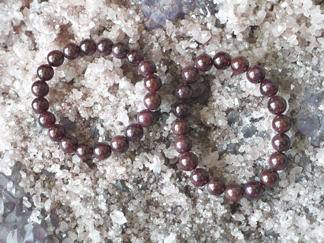 スターガーネット ブレスレット 10ミリ　【br-0240-garnet10mm】