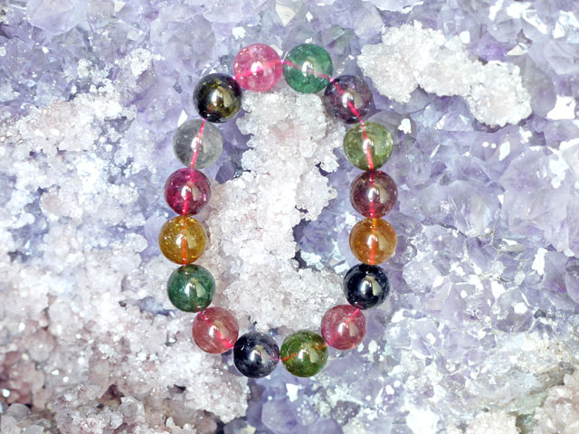 トルマリン ブレスレット 13ミリ　【br-0242-tourmaline13mm】