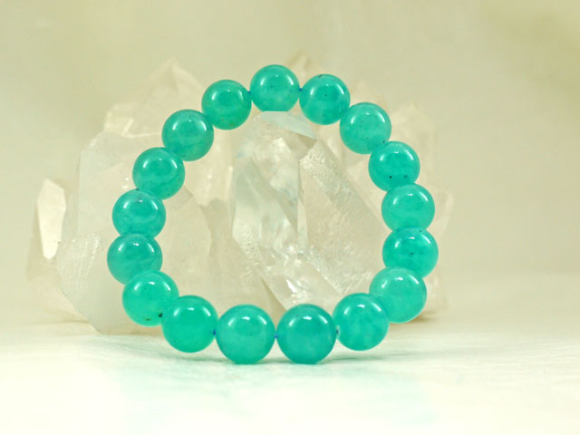 アマゾナイト ブレスレット 12ミリ　【br-0252-amazonite12mm】