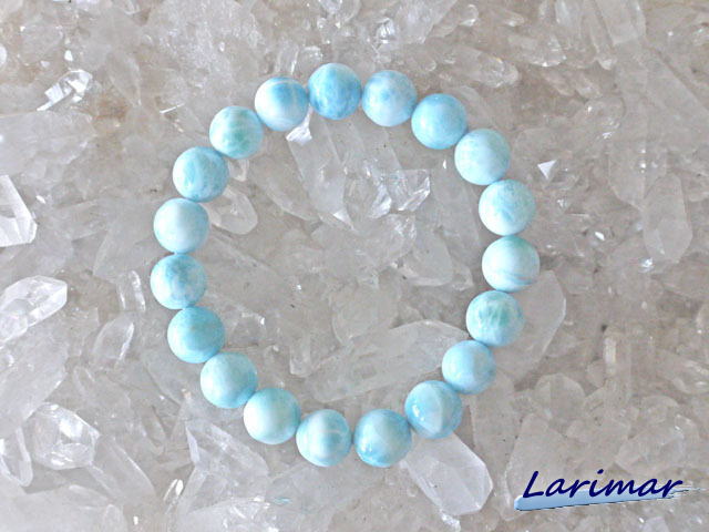 ラリマー ブレスレット 10ミリ　【br-0267-larimar10mm】