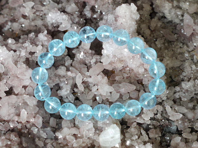 ブルートパーズ ブレスレット 10ミリ　【br-0269-bluetopaz10mm】