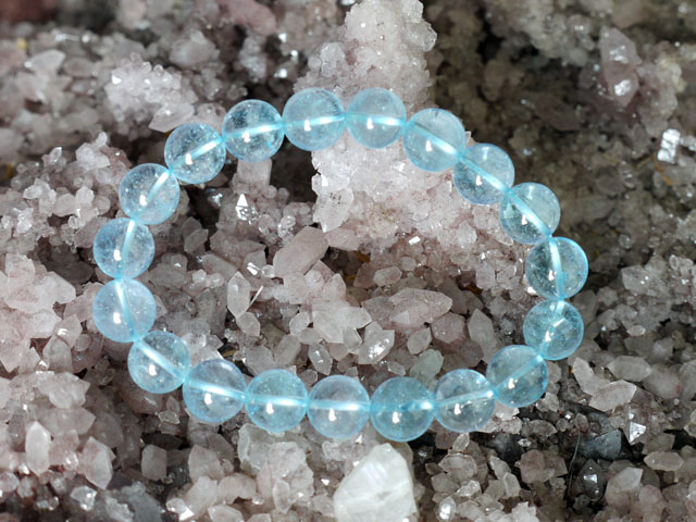 ブルートパーズ ブレスレット 10ミリ　【br-0270-bluetopaz10mm】