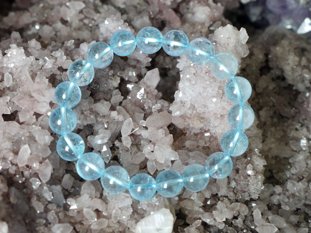 ブルートパーズ ブレスレット 10ミリ　【br-0271-bluetopaz10mm】
