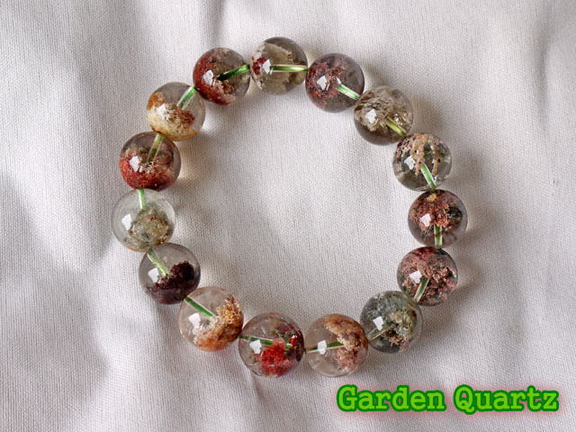 ガーデンクオーツ ブレスレット 15ミリ　【br-0275-garden15mm】
