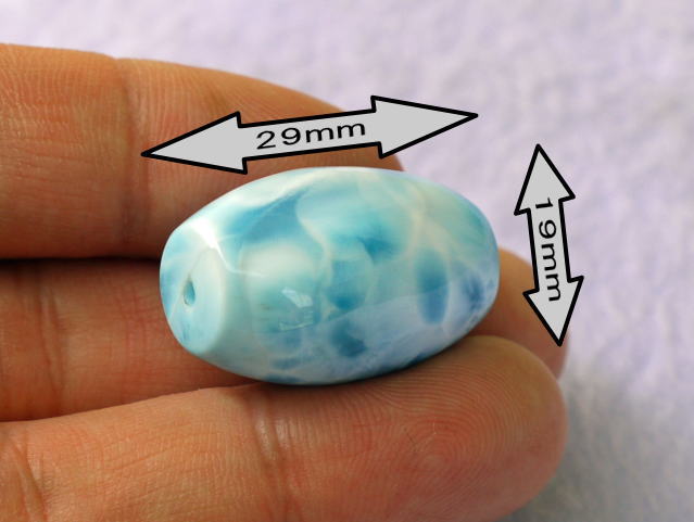 ラリマーワンポイント ブレスレット 19×29ミリ　【br-0298-larimar19-29mm】
