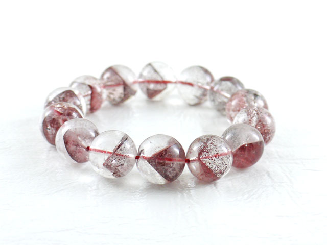 レッドファントムクオーツ　ブレスレット　15ミリ