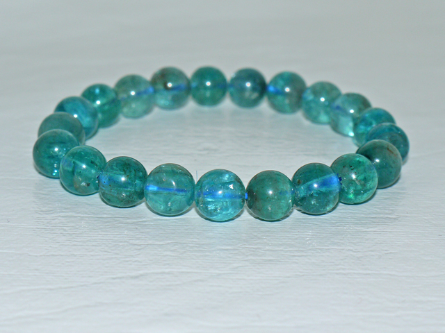 ブルーアパタイト ブレスレット　9ミリ玉