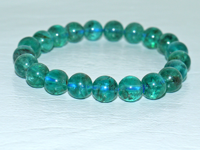 ブルーアパタイト ブレスレット　9ミリ玉