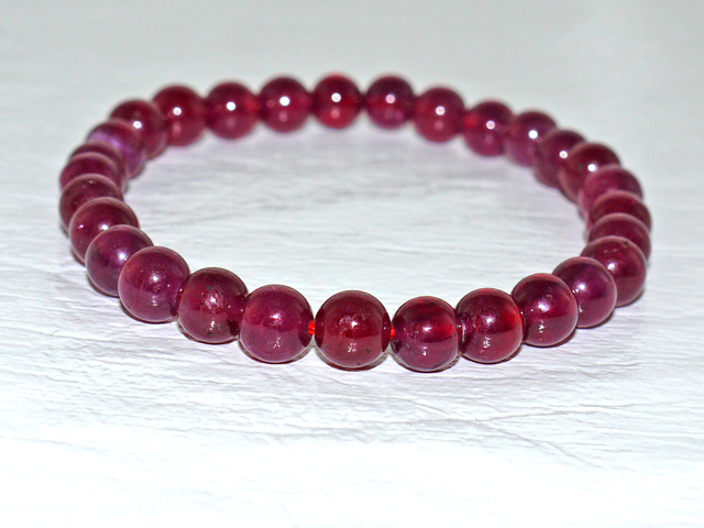 極上ルビー ブレスレット　7ミリ