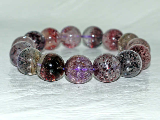 スーパーセブン ブレスレット　15ミリ粒  約21ｃｍ