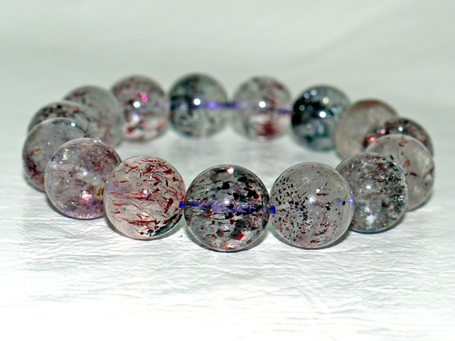 スーパーセブン ブレスレット　14ミリ粒  約20ｃｍ