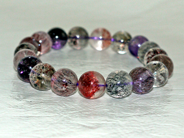 スーパーセブン ブレスレット　10ミリ粒  約19ｃｍ