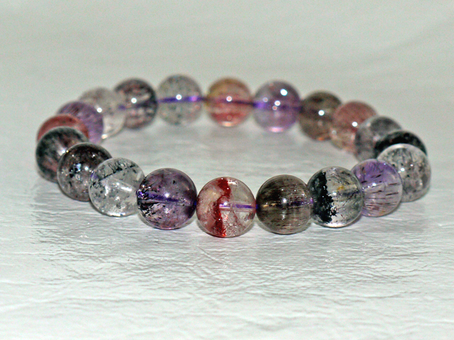 スーパーセブン ブレスレット　10ミリ粒  約19ｃｍ